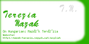 terezia mazak business card